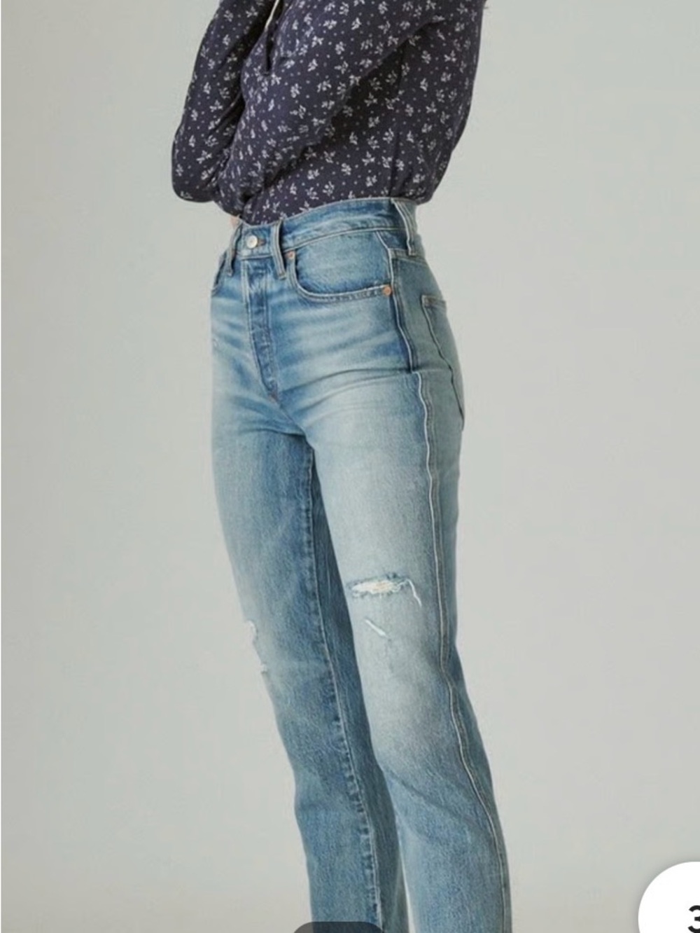 Lucky Brand Light Blue Straight Leg Jeans - Picture 3 of 9